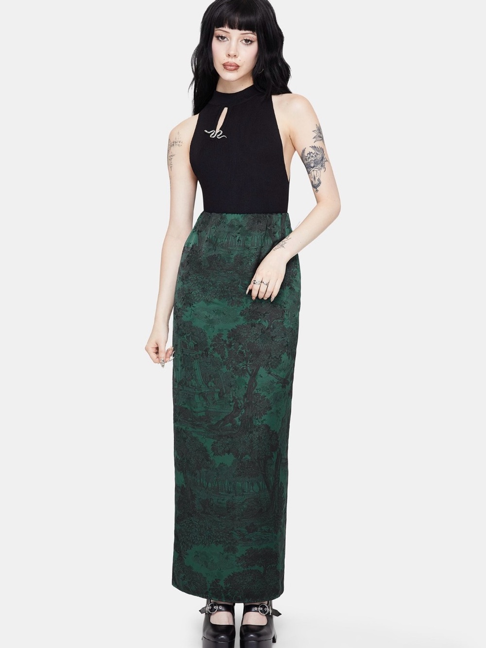 Disturbia Solara Toile Print Maxi Skirt